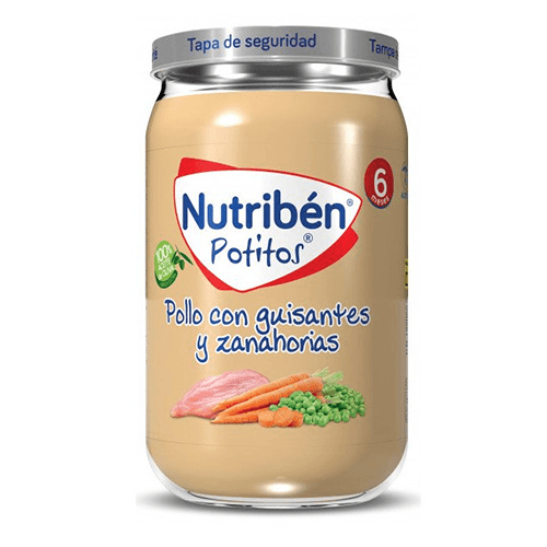 ნუტრიბენი - სადილი ქათამი. სტაფილო. ბარდა. გლუტენის გარეშე /6თვ+/ 235გრ