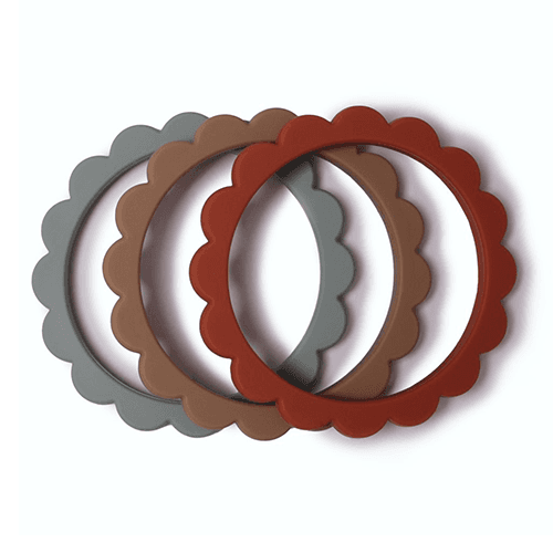 მუში - ღრძილების სამაჯური ყვავილის ფორმის მწვანე #3