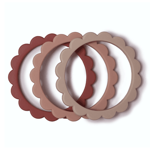 მუში - ღრძილების სამაჯური ყვავილის ფორმის ვარდისფერი #3