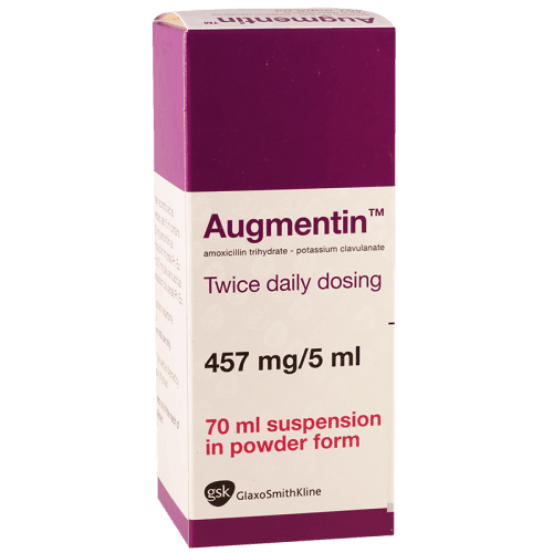 აუგმენტინი ფხვნილი ორალური სუსპენზიის მოსამზადებლად 457მგ/5მლ 70მლ ფლაკონი #1