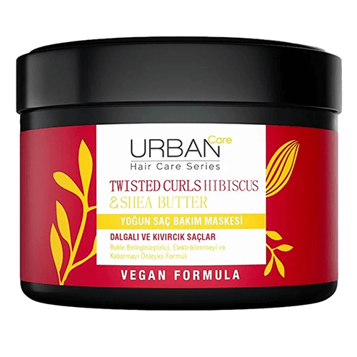 ურბან ქეა - ნიღაბი Hibiscus/Shea Butter ინტენსიური ხვეული თმის 230მლ