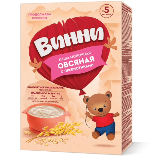 ვინი - ფაფა რძიანი შვრია პრებიოტიკით /5თვ+/ 200გრ