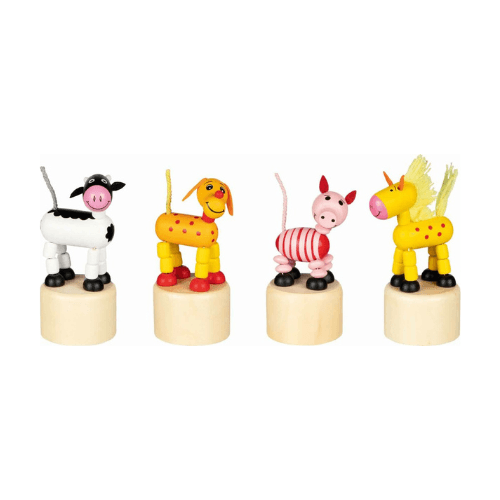 გოკი -სათამაშო დააჭირე და ამპოძრავე ფიგურები. ცხოველები