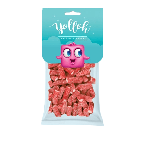 იოლო - ჟელიბონი ტკბილი წითელი 'მილები' 120გრ