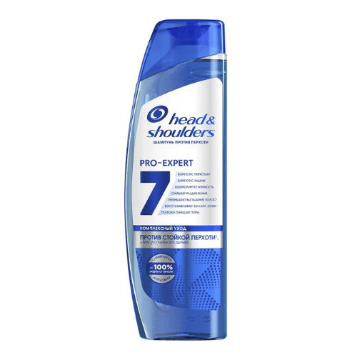 ჰედ ენდ შოლდერსი - მამაკაცის შამპუნი Pro-Expert 7 ქერტლის საწინააღმდეგო ყველა ტიპის თმის 300მლ