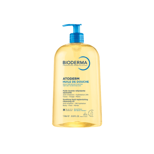 ბიოდერმა - ATODERM დასაბანი ზეთი სახე/ტანი/ხელი მშრალი/გაღიზინაბეული კანის 1ლ