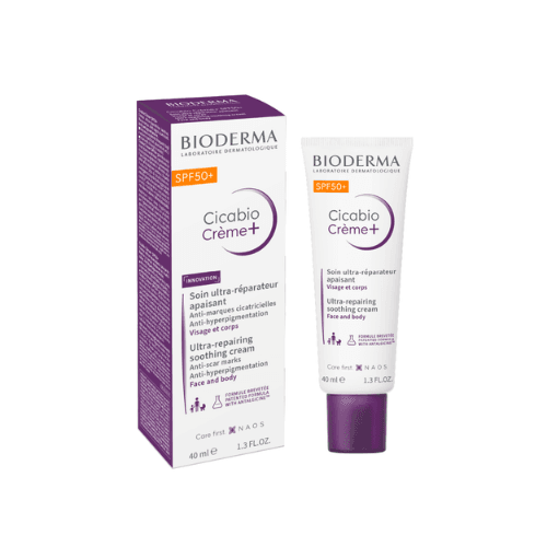 ბიოდერმა - CICABIO სახე/ტანი კრემი აღმდგენი/დამამშვიდებელი კანის SPF50+ 40მლ