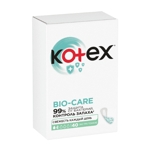 კოტექსი - ყოველდღიური საფენი ბიო ქეარ ექსტრა თხელი /1.5წვ/ N40