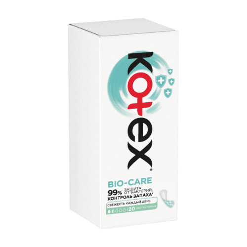 კოტექსი - ყოველდღიური საფენი ბიო ქეარ ექსტრა თხელი N20 /1.5წვ/