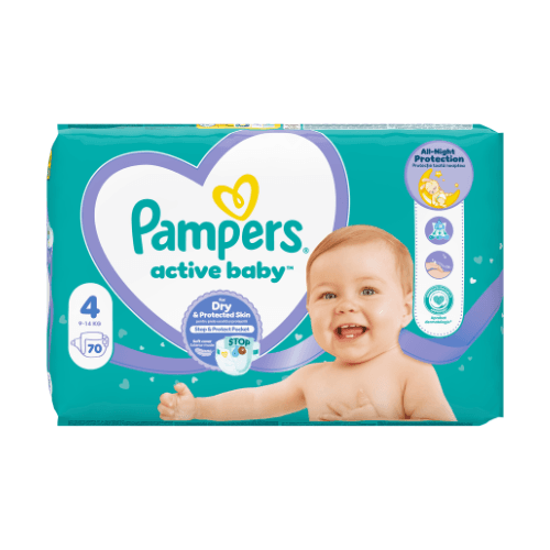 პამპერსი - ბავშვის საფენი ზ-4 /9-14კგ/ მაქსი #70