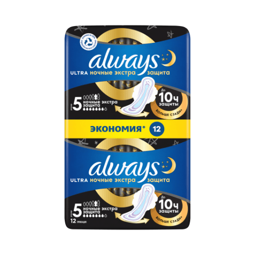 ოლვეისი - ჰიგიენური საფენი ულტრა ნაითი /7წვ/ #12