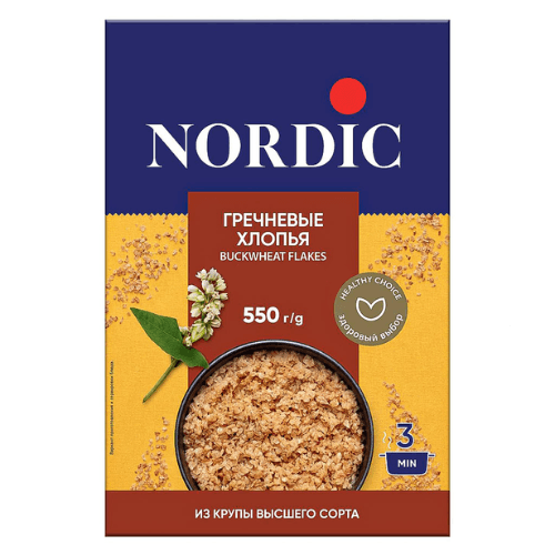 ნორდიკი - ფაფა ურძეო წიწიბურა /1წლ+/ 550გრ