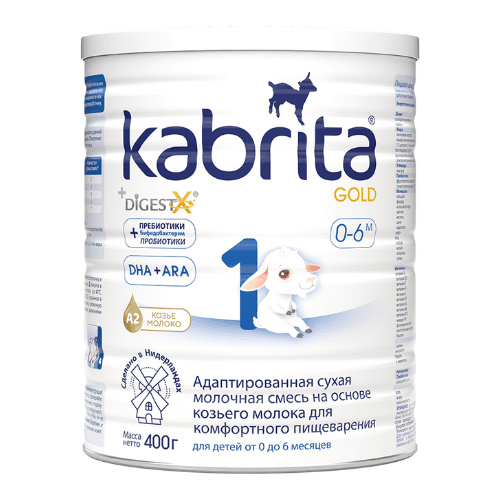 კაბრიტა - თხის რძე 1 გოლდი /0-6თვ/ 400გრ