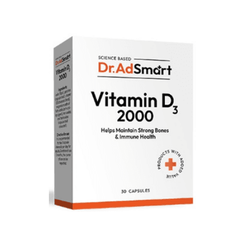 ადსმარტ ვიტამინი დ-3 კაფსულა 2000სე #30