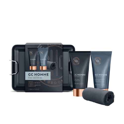 გრეის კოული - სასაჩუქრე ნაკრები Men შხაპის გელი 100მლ/თმის და წვერის გელი 100მლ/პირსახოცი