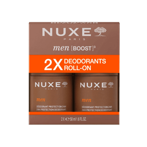 ნუქსი - Men Boost მამაკაცის დეოდორანტი 24სთ-იანი დაცვა ბურთულიანი 2X50მლ