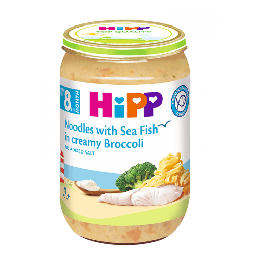 ჰიპი - სადილი ზღვის თევზი ნაღებით და ბროკოლით /8თვ+/ 220გრ