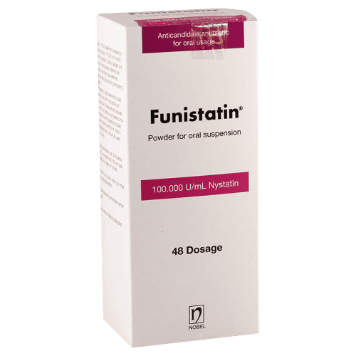 ფუნისტატინი ფხვნილი სუსპენზიის მოსამზადებლად 100000სე/1მლ 48დოზა ფლაკონი #1