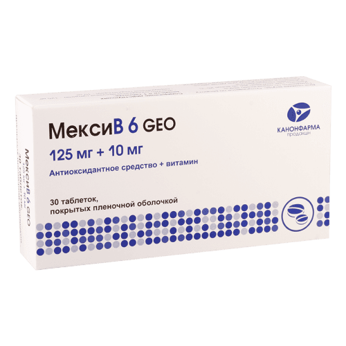 მექსი B-6 GEO ტაბლეტი 125მგ+10მგ #30