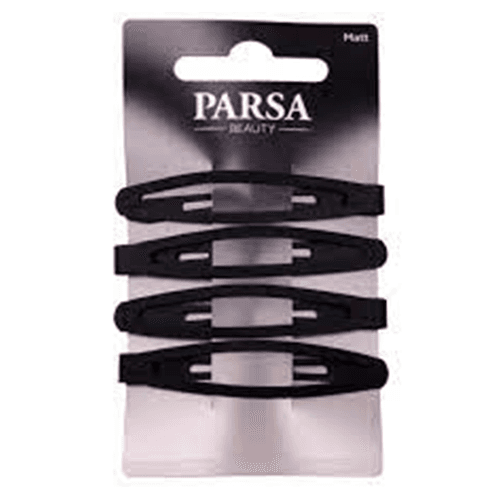 პარსა - თმის დამჭერი წკაპი მეტალის ოვალური შავი #4