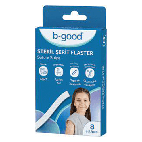 ლეიკოპლასტირი B-good ჭრილობის შესაკვრელი სტრიპები 'Suture Strips' #8