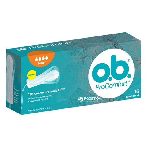 ობი - ტამპონი სუპერი ღამის პროკომფორტი /4წვ/ #16