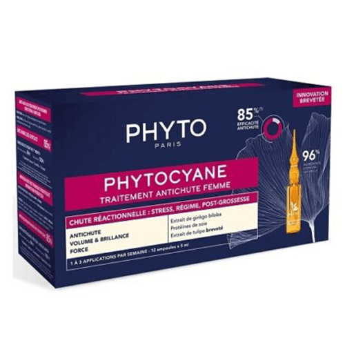 ფიტო - Cyane ქალის რეაქტიული თმის ცვენის საწინააღმდეგო ამპულა #12