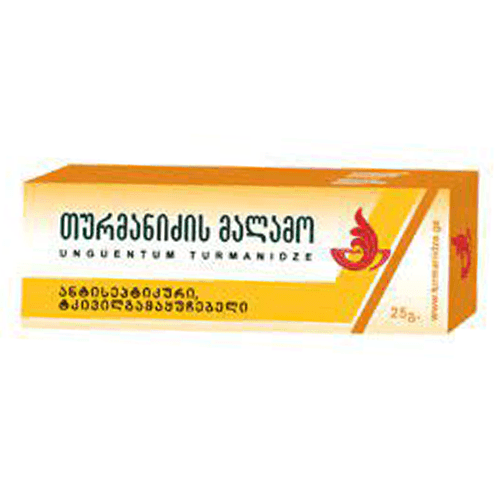 თურმანიძე ანტისეპტიკური მალამო 25გრ/30გრ ტუბი #1