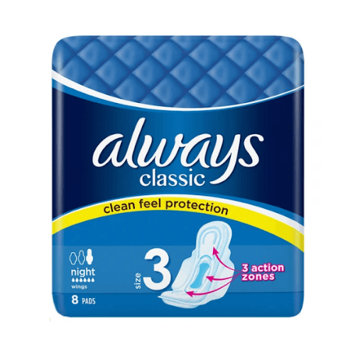 ოლვეისი - ჰიგიენური საფენი კლასიკ ნაითი /6წვ/ #8