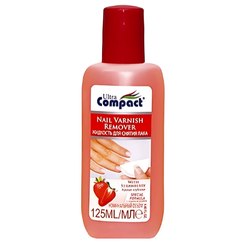 კომპაქტი - ლაქის მოსაშორებელი სითხე მარწყვი 125მლ