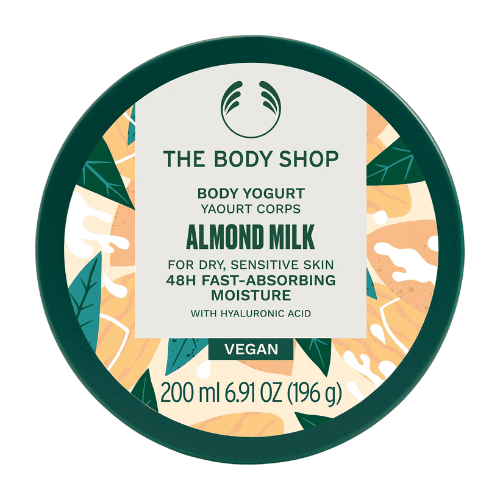 ბოდი შოპი - ტანის იოგურტი 48 სთ დამატ. მგრძნობიარე კანი. ნუშის რძე 200მლ