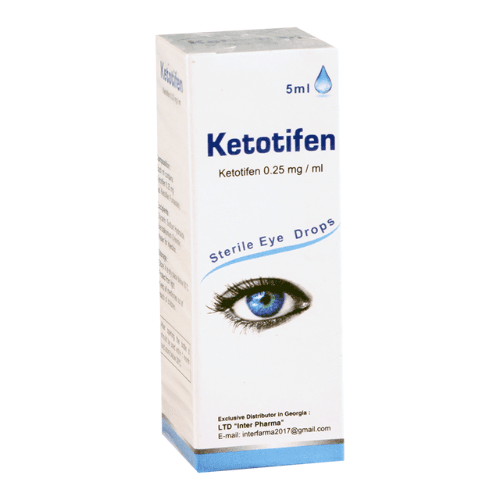 კეტოტიფენი წვეთები თვალის 0.25მგ/1მლ 5მლ #1