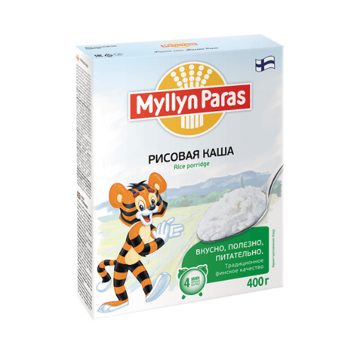 მილინ პარასი - ფაფა ურძეო 'თაიგერი' ბრინჯის ფაფა /10თვ+/ 400გრ