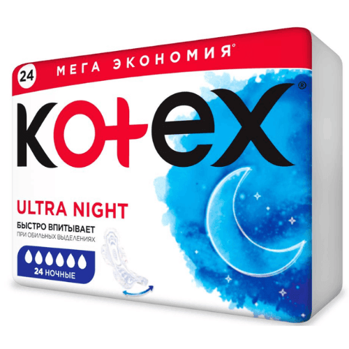კოტექსი - ჰიგიენური საფენი ულტრა ღამის /6წვ/ #24
