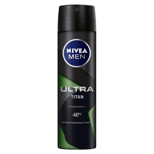 ნივეა - მამაკაცის დეოდორანტი სპრეი ანტიბაქტერიული Ultra Titan 150მლ